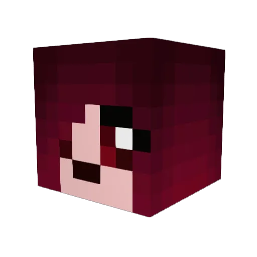 derpointer Minecraft avatar head, 3D render