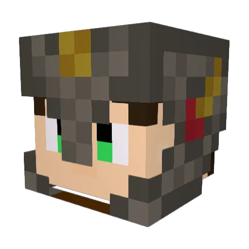 derpySQUIDay Minecraft avatar head, 3D render