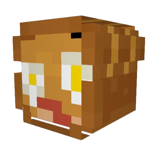 derpyblue101 Minecraft avatar head, 3D render
