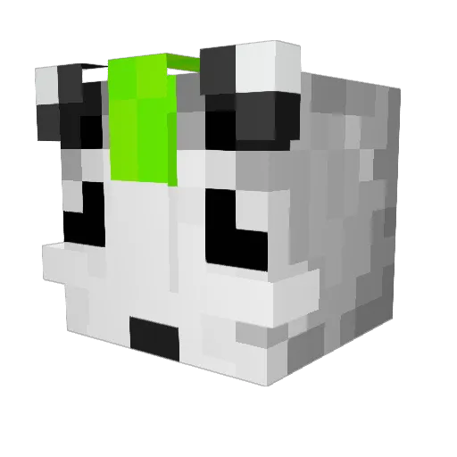 derpydergen Minecraft avatar head, 3D render