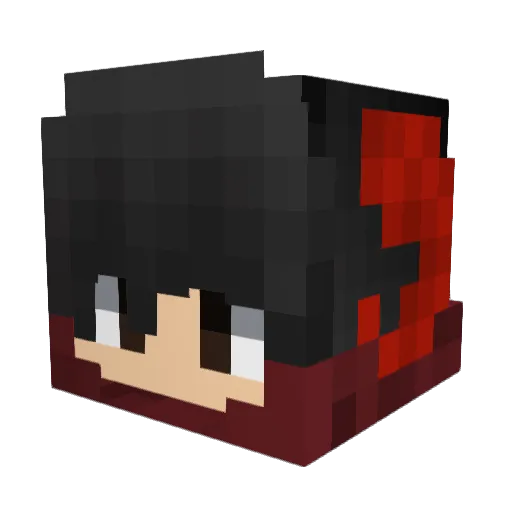 derpydimenionzz Minecraft avatar head, 3D render