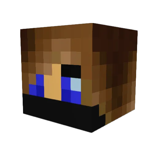 derpylederpderp Minecraft avatar head, 3D render