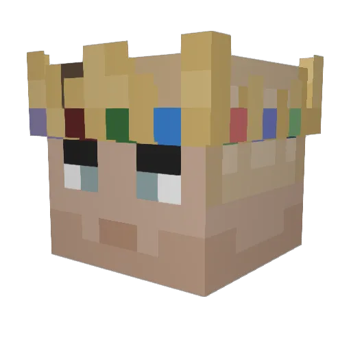 derqis Minecraft avatar head, 3D render