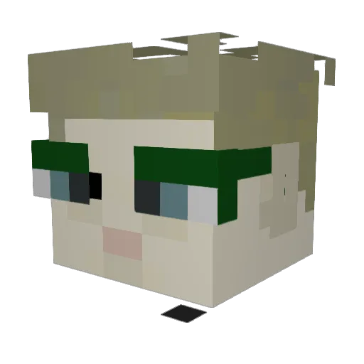 ders_ Minecraft avatar head, 3D render