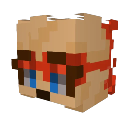 dert169 Minecraft avatar head, 3D render