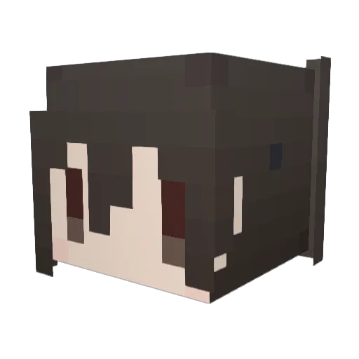 dertamagic Minecraft avatar head, 3D render