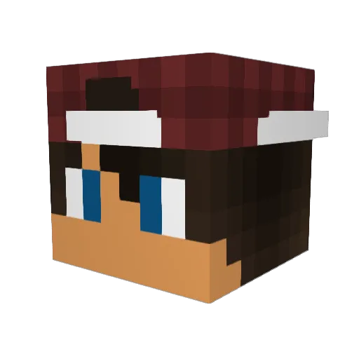 dertoby Minecraft avatar head, 3D render