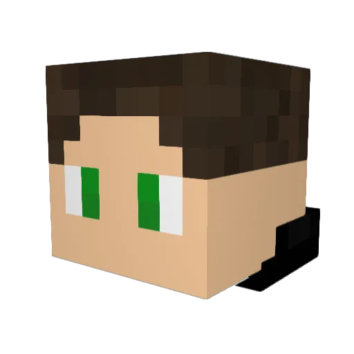 dertypohnename24 Minecraft avatar head, 3D render