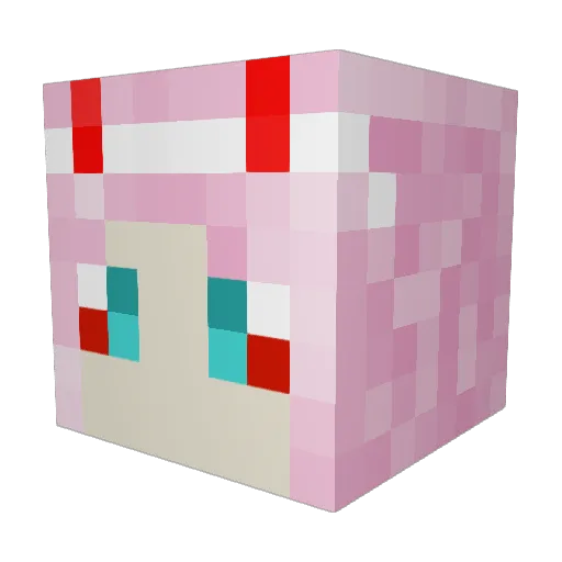 dervasox Minecraft avatar head, 3D render