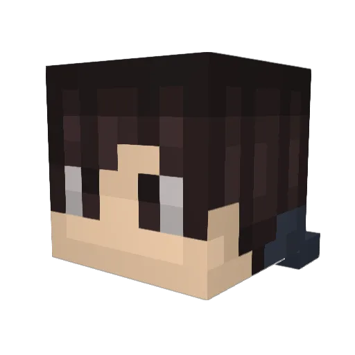 derza Minecraft avatar head, 3D render