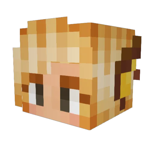 des_tin_y Minecraft avatar head, 3D render