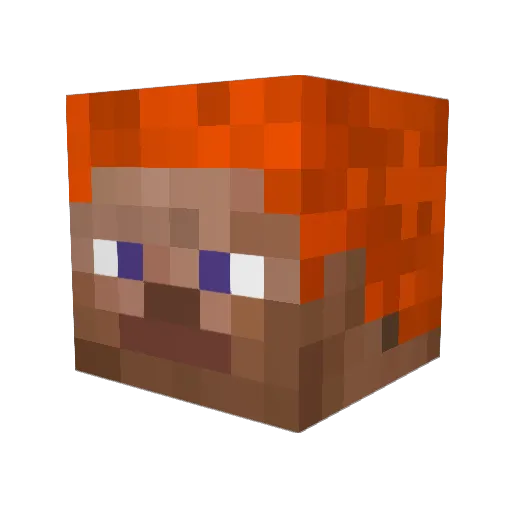 desabafo Minecraft avatar head, 3D render
