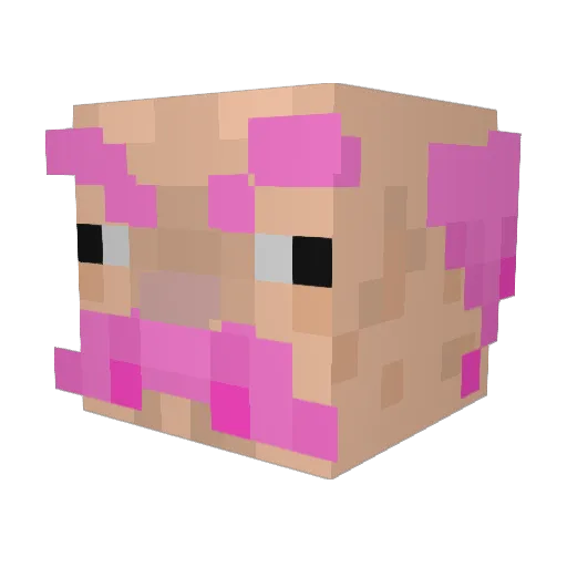 desacatonato Minecraft avatar head, 3D render