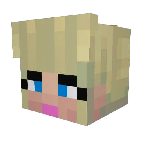 desaweeee Minecraft avatar head, 3D render