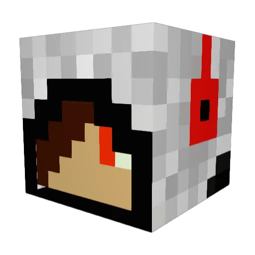 desaxa Minecraft avatar head, 3D render