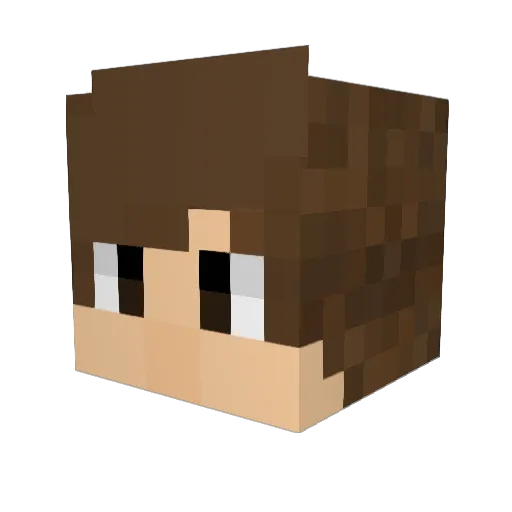 desbigode Minecraft avatar head, 3D render