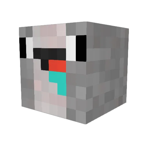 desconhecidobr1 Minecraft avatar head, 3D render