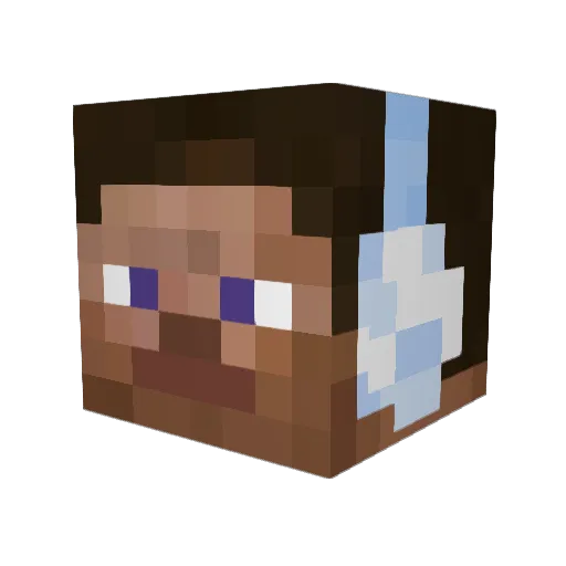 desculpa Minecraft avatar head, 3D render