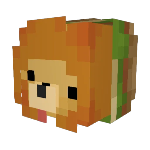desiderate Minecraft avatar head, 3D render