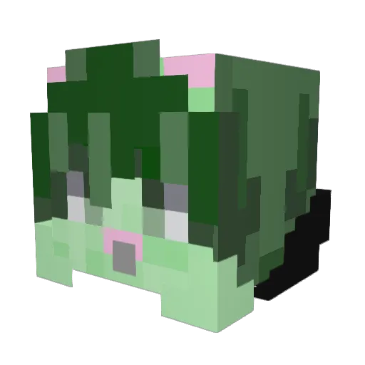 desidoge Minecraft avatar head, 3D render