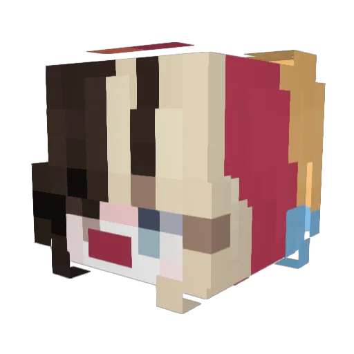 desiredhrt Minecraft avatar head, 3D render