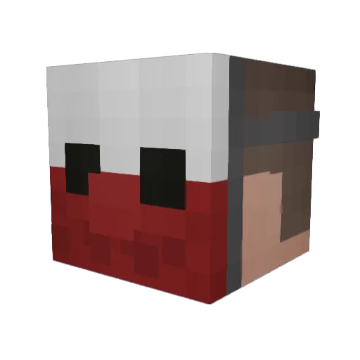 desk01 Minecraft avatar head, 3D render