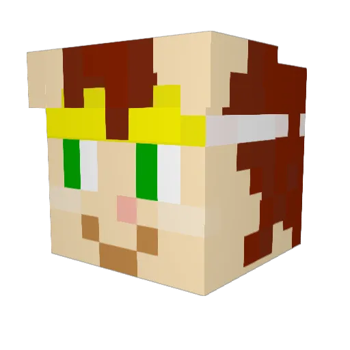 desktea Minecraft avatar head, 3D render