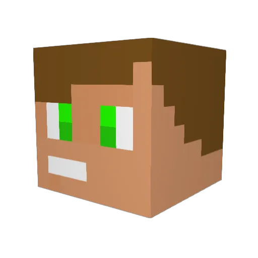 desne112 Minecraft avatar head, 3D render