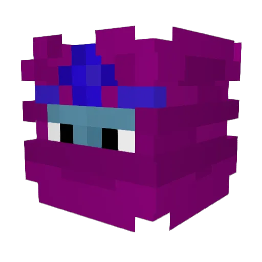 desocializing Minecraft avatar head, 3D render