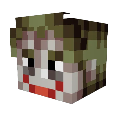 desoz Minecraft avatar head, 3D render