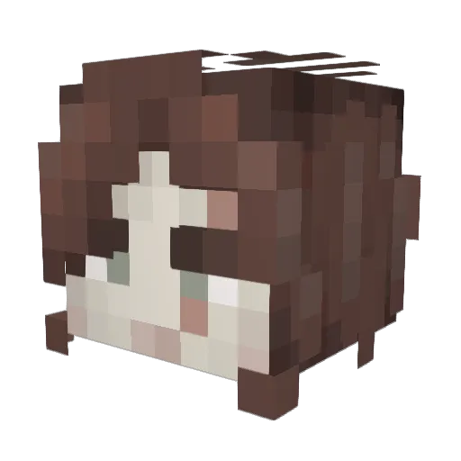 despairinq Minecraft avatar head, 3D render