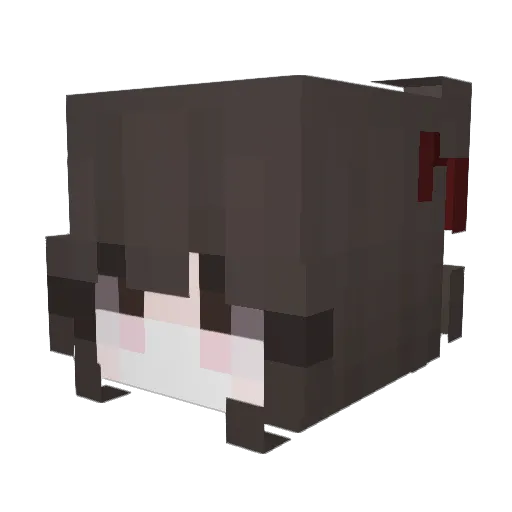 desparasitada Minecraft avatar head, 3D render