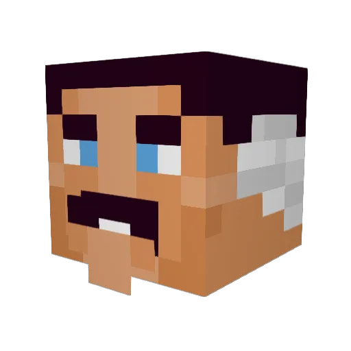 desperate4wasian Minecraft avatar head, 3D render