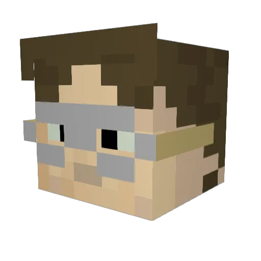 despoinnaa Minecraft avatar head, 3D render