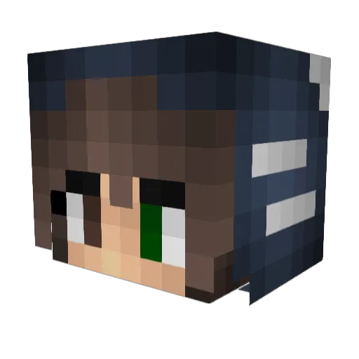 desponiia Minecraft avatar head, 3D render