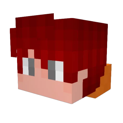 desrtd Minecraft avatar head, 3D render