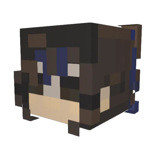 desscrts Minecraft avatar head, 3D render