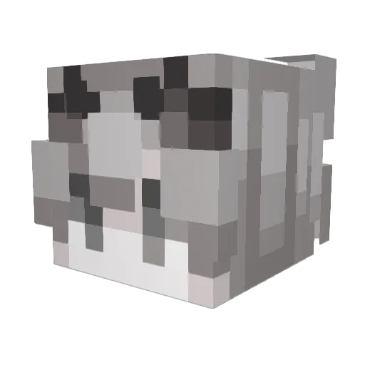 desstrating Minecraft avatar head, 3D render