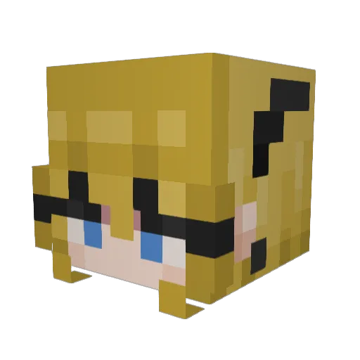 desticade Minecraft avatar head, 3D render
