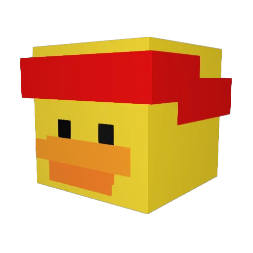 destinpig Minecraft avatar head, 3D render