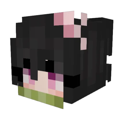 destinyXfox Minecraft avatar head, 3D render