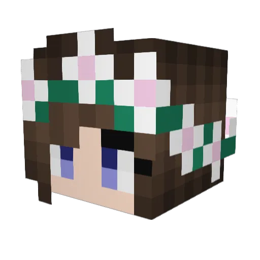destinyb Minecraft avatar head, 3D render