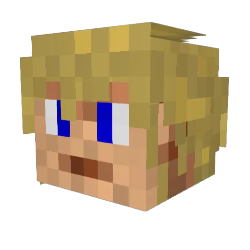 destrife Minecraft avatar head, 3D render