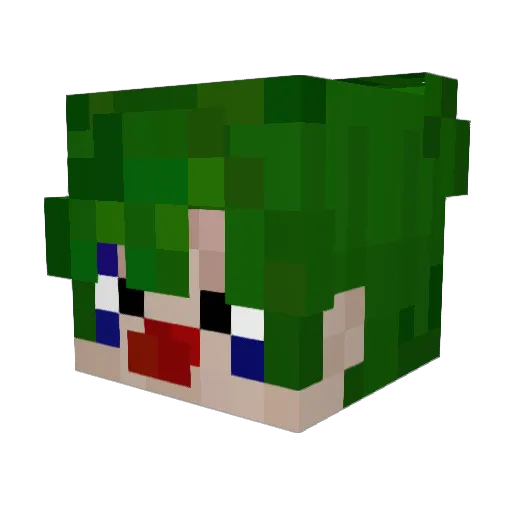 destro83 Minecraft avatar head, 3D render