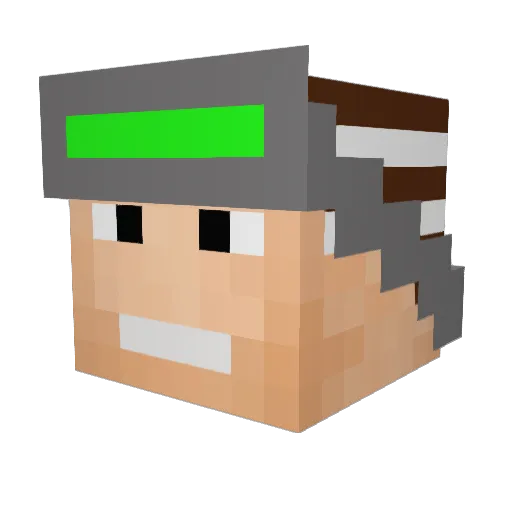 destroyer08 Minecraft avatar head, 3D render