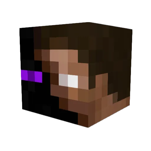 destroyherobrine Minecraft avatar head, 3D render