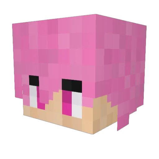 desugaan Minecraft avatar head, 3D render