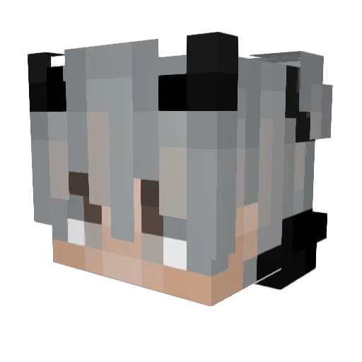 desune40 Minecraft avatar head, 3D render