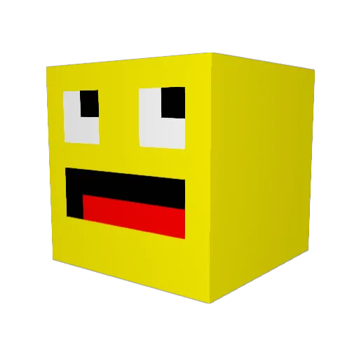 desuur Minecraft avatar head, 3D render