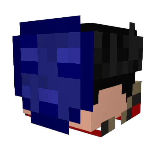 det0na Minecraft avatar head, 3D render